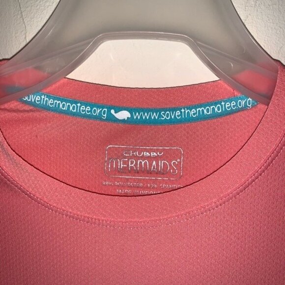 Chubby Mermaids Save the Manatees Crew Neck Tee Small - Picture 4 of 8